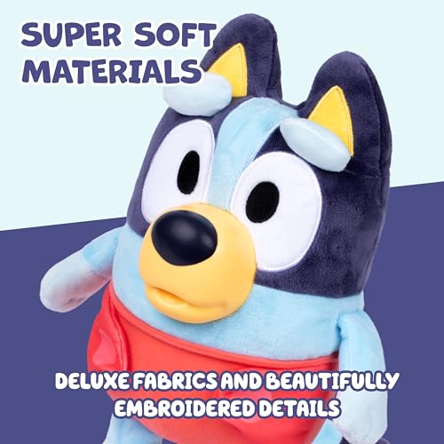Bluey Toys, Care and Cuddle Baby Plush Toy, 11", 10 Sounds, Ages 3+ | Includes bottle, pacifier, and removable cloth diaper for nurturing play, interactive toddler toys - style: Cuddle & Care Baby Bluey