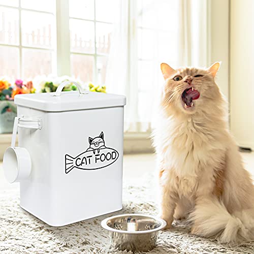Vumdua Dog and Cat Food Storage Container, Farmhouse Pet Food Containers with Lid and Dry Food Scoop, Durable Airtight Great Gift for Pet Owners - size: Medium