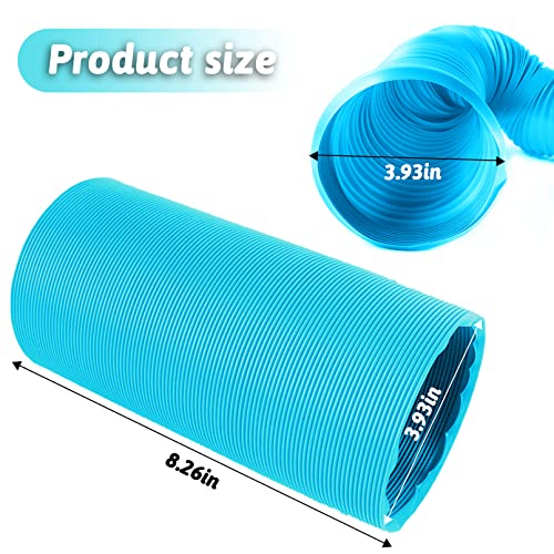 PINVNBY 2 PCS Hamster Tunnels,Plastic Ferret Tunnel,Guinea Pigs Tubes Hamsters Foldable Exercising Training Hideout Tube with 19 PCS Small Animals Toys for Mouse Gerbils Rats Mice(Blue) - color: 【Blue】