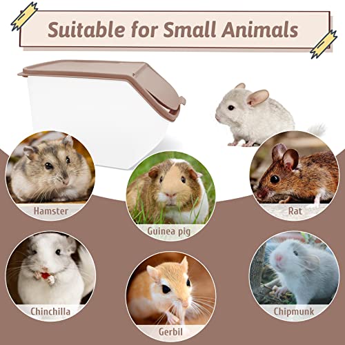 BNOSDM Chinchilla Sand Bath Container Chinchilla Dust Bath Tub Transparent Hamster Toilet Shower Room Plastic Hamster Bathroom Kit with Sand Cup&Scoop for Gerbil Hedgehog Squirrel (Coffee) - color: Coffee
