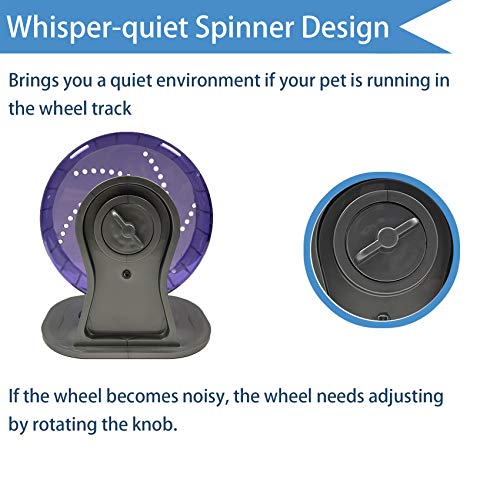 Hamster Exercise Wheel, Silent Spinner Hamster Running Wheels, Diameter 6.7 inch, Purple - color: Purple, size: 6.7 Inch