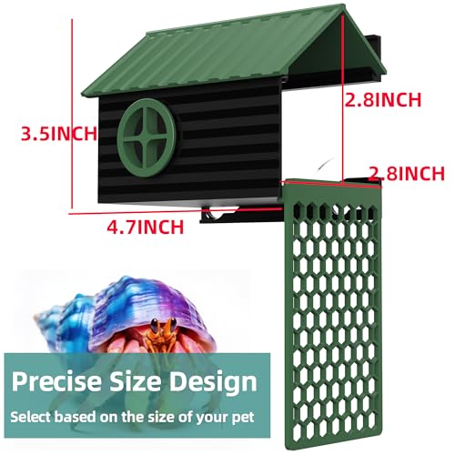 Multi-Functional Hermit Crab Hideaway | Hermit Crab Foraging cave with Ladder | Hermit Crab Climbing wall Toy | Hideout Decoration Accessories Also Suitable for Lizards and Tarantulas