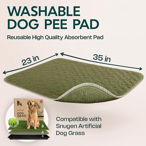 Washable Pee Pads for Dogs 23x35 – Reusable Puppy Pads for Pee Potty Training & Indoor Dog Potty – Nonslip & Large Waterproof Pet Mat, Whelping Pad - color: 1 Pee Pad