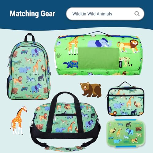 Wildkin 16 oz Tritan Water Bottle with Leakproof Straw Lid, Wild Animals | Lightweight Tritan, dishwasher safe, straw lid helps prevent leaks when closed, easy for little hands, ages 3+ - color: Wild Animals, size: 16 Ounces