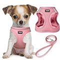 No Pull Dog Puppy Harness and Leash Set Reflective Mesh Vest X-Small - color: Pink, size: X-Small (Pack of 1)