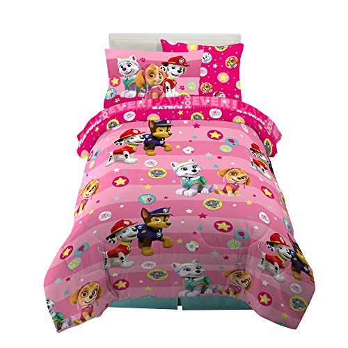Paw Patrol Girls Kids Bedding Super Soft Comforter and Sheet Set with Sham, 5 Piece Twin Size, (100% Officially Licensed Nickelodeon Product) By Franco - color: Paw Patrol Girls, size: 5 Piece Twin Size