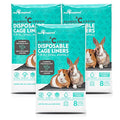 Paw Inspired Disposable Cage Liners, 28x17 Inch (C&C 2x1), 24 Count | Bamboo Charcoal Odor Controlling, Super Absorbent Pads For Guinea Pigs, Ferrets, Rabbits, Hamsters, Small Animals