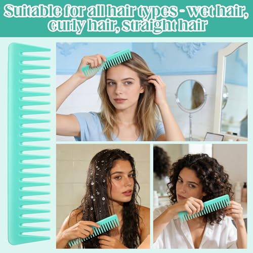 5 Pcs Slick Back Hair Brush Boar Bristle Smoothing Hair Brush with Edge Brush Rat Tail Comb Wide Tooth Comb for Men Women Smooth Frizz Flyaways, Green - color: Green