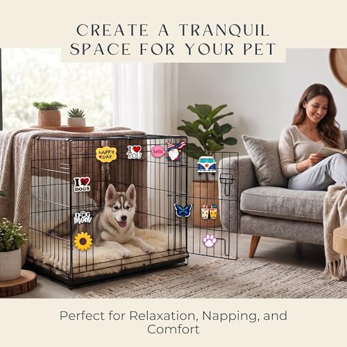 Nature & Quote Charms for Dog & Cat Crates, Snap-On Decor Kit | Snap-on rubber nature and quote charms for dog and cat wire crates. Add decorative designs for pet parties and crate decor.