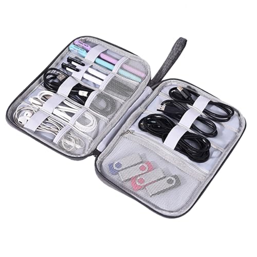 Organizer Case Small Electronic Devices USB Charger Accessories Mouse Phone Cable SD Power Bank Earphone - color: Medium-Black Medium-Organizer Bag