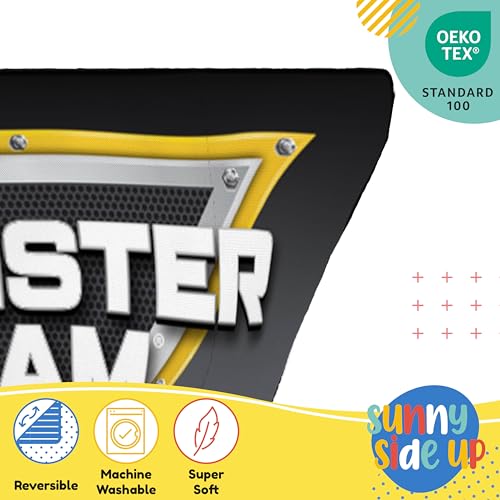 Sunny Side Up Monster Jam Grave Digger 2 Pack Reversible Pillowcases - Double Sided Pillow Covers, Kids Super Soft Trucks Bedding - color: Black - Monster Jam