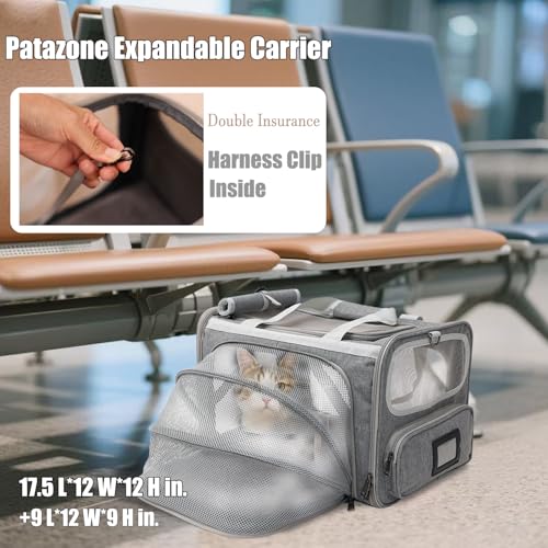 Cat Carriers Soft Stylish Small Dogs Puppy Pets Bag,Sturdy,Ventilated,Airline Approved,Expandable,Rabbit Cage Small Animals Travel Outdoor Carry Kennel Gray Color - color: Grey