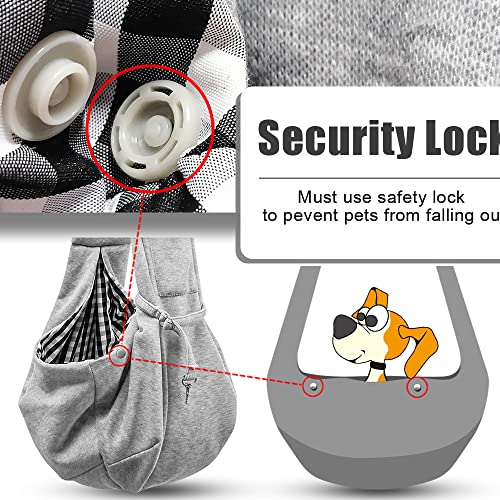 Tomkas Dog Cat Carrier Sling Classic Pocket & Classic Strap(M,Gray)