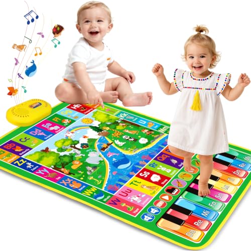 Baby Toys for 1 Year Old Gifts: 3 in 1 Alphabet Animal Piano Music Play Mat | Toddler Toys Age 1-3 Musical Toy 12-18 Months Babies Birthday Christmas Gift for Boys Girls 1 2 3 Year Old