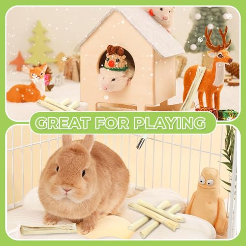 1lb Natural Sweet Bamboo Chew Sticks, Molar Teething Treats Toys for Rabbits, Bunnies, Guinea Pigs, Hamsters, Chinchillas, Rats & Other Small Animals - size: 1lb
