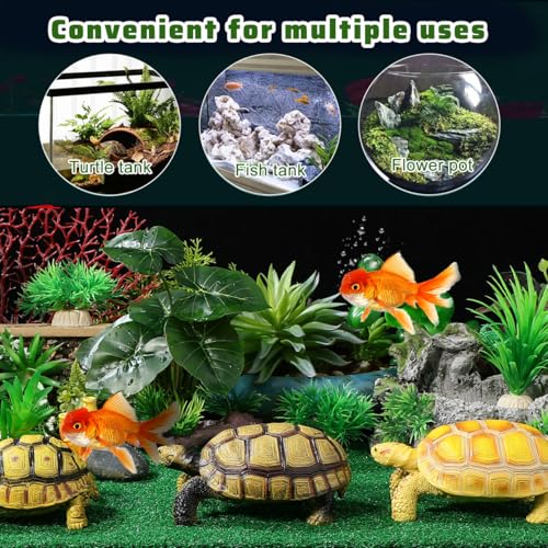 BESPORTBLE Turtle Basking Platform Turf - Reptile Carpet Artificial Grass Mat for Fish Tank Decoration, Simulated Turtle Turf Green Grass Carpet for Climbing and Basking, Aquarium Decor 19.7X9.8 Inch