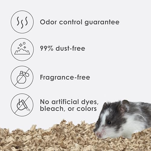 Kaytee Clean & Cozy Natural Paper Bedding, 100 Liter | Keeps habitats fresh. Small animal bedding for rabbits, guinea pigs, hamsters. Hamster bedding odor control, 99% dust-free - size: 100 Liter