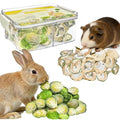 Hamiledyi Rabbits Chew Treats Dried Brussels Sprouts & Papaya for Guinea Pigs Chinchillas Hamsters Bunny Natural Small Animal Chew Toys for Teeth Grinding Foraging Treats (10 OZ) - style: Style A