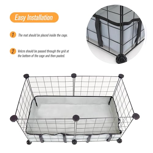 DZWLKJ Guinea Pig Cage Liner Tarp Bottom Waterproof and Washable Base Also for Rabbits, Bunny, Chinchesillas, Hedgehog, Ferrets and Other Small Animals(12x24 inches) - size: C&C C&C 1x2(12x24 inches)