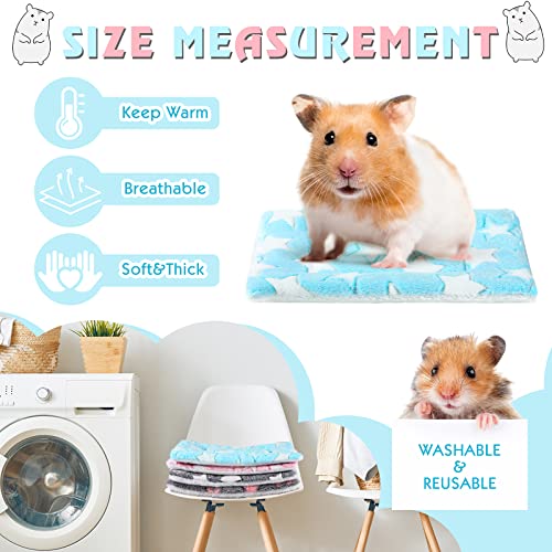 4 Pack Guinea Pig Bed Mat Bedding Rabbit All Season Soft Fleece Bed Pad for Small Animal Mattress Fleece Sleeping Pad for Hedgehogs Bunny Ferrets Hamster(Star,13 x 10 Inch) - size: 12.6 x 9.8 Inch