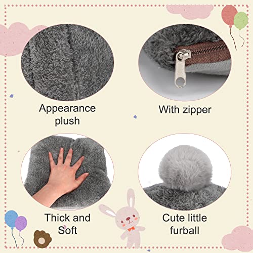 YUEPET Large Rabbit Cave Bed Bunny Warm Tent House Small Animal Triangle Hideout for Rabbit Bunny Guinea Pig Ferret (Dark Grey)