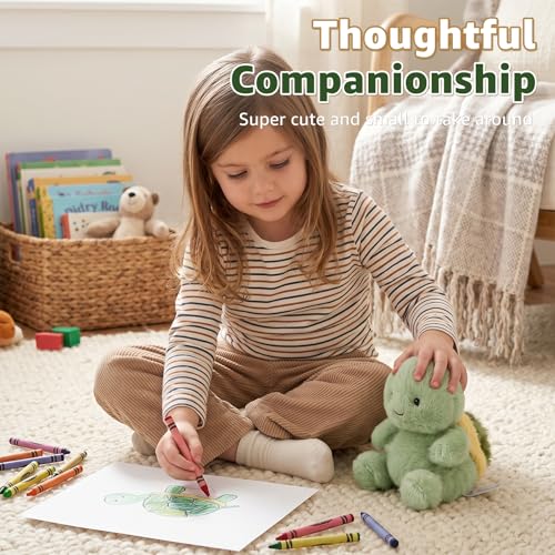 Ditucu Palm-Sized Turtle Stuffed Animals Cute Soft Mini Plush Doll Small Plushies Toys Gifts for Kids Green 6 inch - style: Turtle A