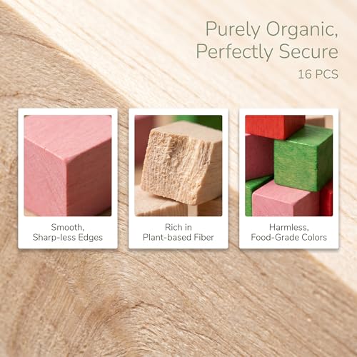 Premium Balsa Wood Small Animal Chew Toys (0.8") - 100% Natural, 4-Flavor Fruit Infused Blocks for Hamsters, Guinea Pigs & Rats - Safe, Ultra-Light Foraging Treats