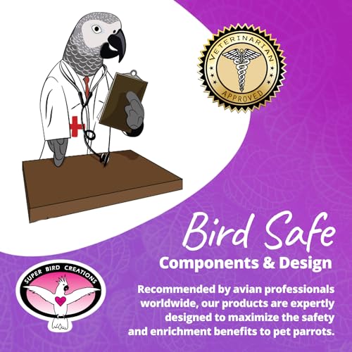 Super Bird Creations SB1219 Bamboo Climb & Forage Bird Toy - Ideal Chewing & Foraging Bird Toy for Large Birds, Parrots, Amazons, African Greys, Mini Macaws, Encourages Exploration & Physical Exercise