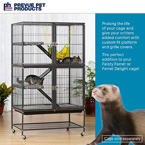 Prevue Pet Products Ferret Cage Plush Fitted Grille and Platform Cover Set, Gray, 30.0" L x 20.0" W x 0.5" Th