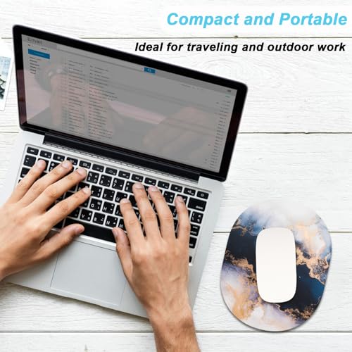 Rimilak Small Mouse Pad 6 x 8 Inch, Takes up Wrist and Mouse Space, Waterproof Compact Mini Mouse Mat for Laptop Computer Wireless Mouse Keyboard Home Office Travel,Blue Gradient Marble - color: Blue Gradient Marble, size: 8L x 6W inches