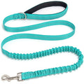 5FT Bungee Dog Leash Shock Absorbing Reflective Small Medium Dogs | Nylon Lightweight Leash- 2cm Wide- Anti- Pull Training- 6 Colors (Turquoise) - color: Turquoise