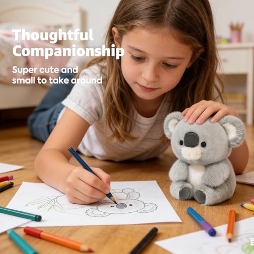 Ditucu Palm-Sized Koala Stuffed Animals Cute Soft Plush Doll Small Plushies Toys Gifts for Kids Grey 6 inch - style: Koala