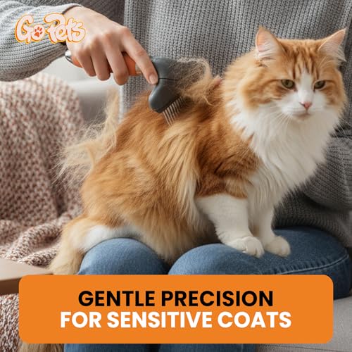 Double Row Dematting Rake Undercoat Deshedding Tool for Dogs & Cats | Dog Brush for Shedding and Grooming, Long Hair Pet Grooming Brush for Mat Removal, Detangling, and Shedding Control - style: Double Row Dematting Comb