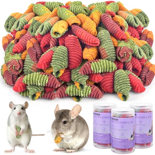ERKOON Chinchilla Treats, Timothy Grass Chew Toys for Teeth for Rabbit Guinea Pig Gerbil Rat Dwarf Hamster (Large Size-3 Pack) - size: 6.67 Ounce (Pack of 3)