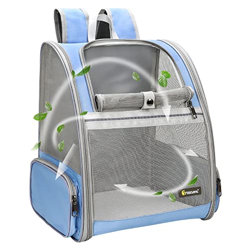 Texsens Innovative Traveler Bubble Backpack Pet Carriers for Cats and Dogs - color: Blue