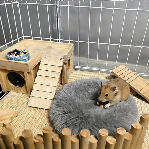 Guinea Pig Bed 4PCS Fleece Mats Hamster Cage Liner Washable Bedding Cage Accessories for Chinchilla Rat Hamster Squirrel Sugar Glider Ferret - size: Large
