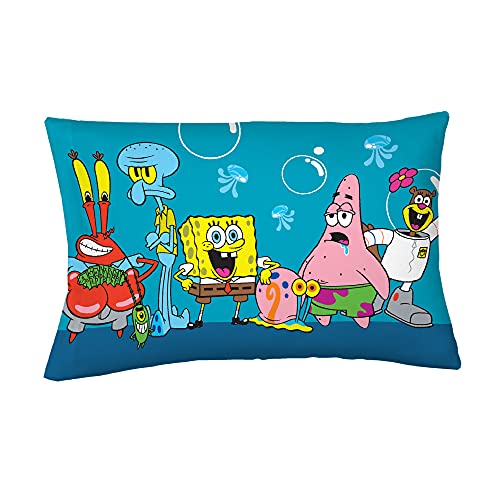 Franco Kids Bedding Super Soft Microfiber Reversible Pillowcase, 20 in x 30 in, Spongebob Squarepants - color: Spongebob Squarepants