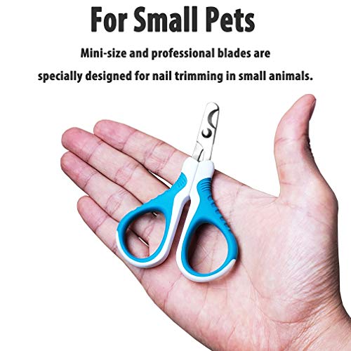gonicc Professional Pet Nail Clippers & Trimmer for Cats and Small Animals | Best For Cats, Small Dogs And Any Small Pets. Sharp Angled Blade Pet Nail Trimmer Scissors. - size: For Cats and Small Animals