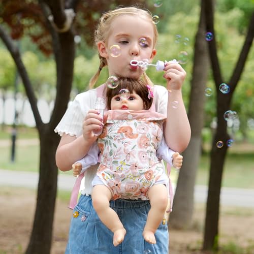 GAGAKU Baby Doll Carrier for Little Girls, Reborn Doll Accessories for Toddlers Kids 3+ Years Old, Toy Dolls Carrier - Roses - color: 3_rose
