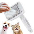 Self-Cleaning Slicker Brush for Dogs & Cats, Grooming Combs for Short & Long-Haired Dogs, Cats, Rabbits & More - Gently Removes Loose Undercoat, Mats and Tangled Hair