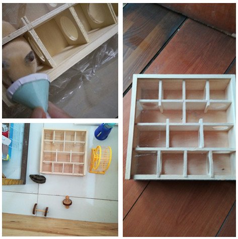 Hypeety Wooden Maze Tunnel Toy with Plastic Cover, Small Pet Animals Activity Sport Labyrinth Dwarf Hamster Play Toys Maze Tunnel Mice Wooden Funny Toy - color: Maze Tunnel