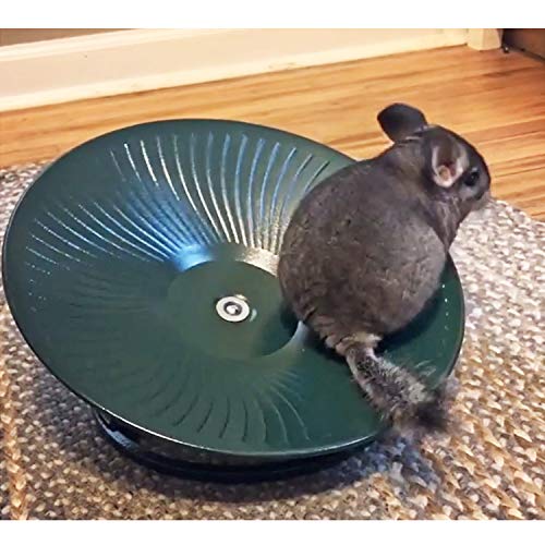 Treadmill Wheel 14" Black - All Metal Exercise Wheel for Chinchillas, Prairie Dogs, Rats, Hedgehogs, Sugar Gliders, Squirrels, Degus, Hamsters & Other Small Animals - Smooth, Fast, Silent, Durable