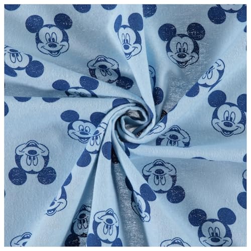 Disney Baby 4-Pack Receiving Blankets — 100% Cotton Flannel, 28" x 28" — Available in Mickey, Minnie, Pooh, Stitch or Angel — Soft Swaddle, Burp & Stroller Blankets — Gift-Ready with Ribbon Bow - color: Mickey Mouse Cool Poses