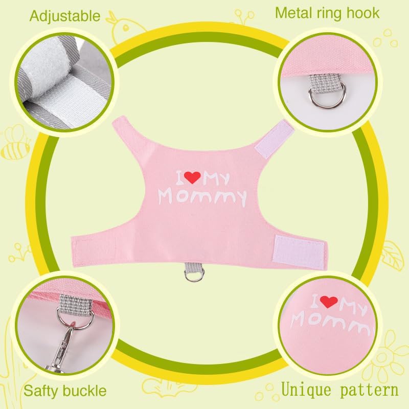 Small Animal Travel Backpack Carrier,Portable Bearded Dragon Bag for Sugar Glider,Hedgehog,Rat,Bunny,Rat,Outdoor Used (Pink, Carrier L+ I Leash) - color: Pink