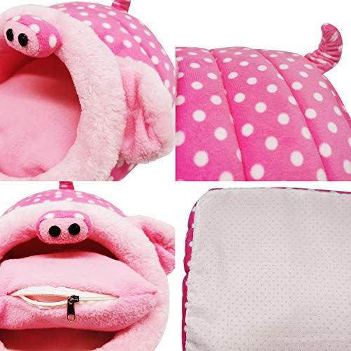 LEFTSTARER Guinea Pig Rat Bed and Hideout for Ferret Hedgehog Sleep and Hide, Hamster Small Pet Animals Supplies Toy Cage Accessories Nest - color: 5.Pig-XL