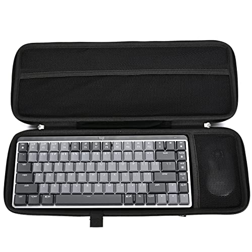 RAIACE Hard Storage Case Compatible with Logitech MX Keys Mini Mechanical Wireless Illuminated Performance Keyboard. (Case Only) - Black