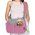 PetAmi Dog Sling Carrier for Small Dogs, Hands Free Crossbody Carrier, Pink | Under 10 lbs, Puppy Cat Pet Travel Gift, Breathable Mesh, Padded Strap, Removable Sherpa Bed, Pockets & Poop Bag Dispenser - color: Pink