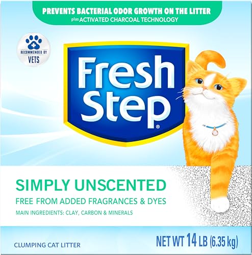 Fresh Step Cat Litter, Unscented, Odor Control | Clumping Formula | Activated Charcoal | 14 lb | Pack of 2 - size: 14lb (Pack of 2)