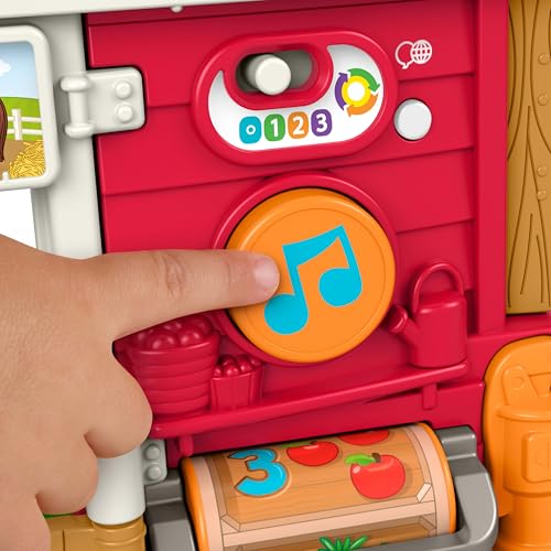 Fisher-Price Little People Farm Animals JGX08 Music and Learning Set, Role Play, Children from 1 Year Old, Multilingual Version, JGX08 - style: Multilingual version