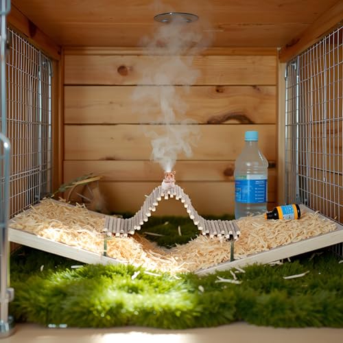 Hamster Toys, Flexible Hamster Wooden Bridge Door Fence Hamster Chew Toys Decor Standing Climbing for Gerbil Chinchilla(23.6in) - size: 60CM